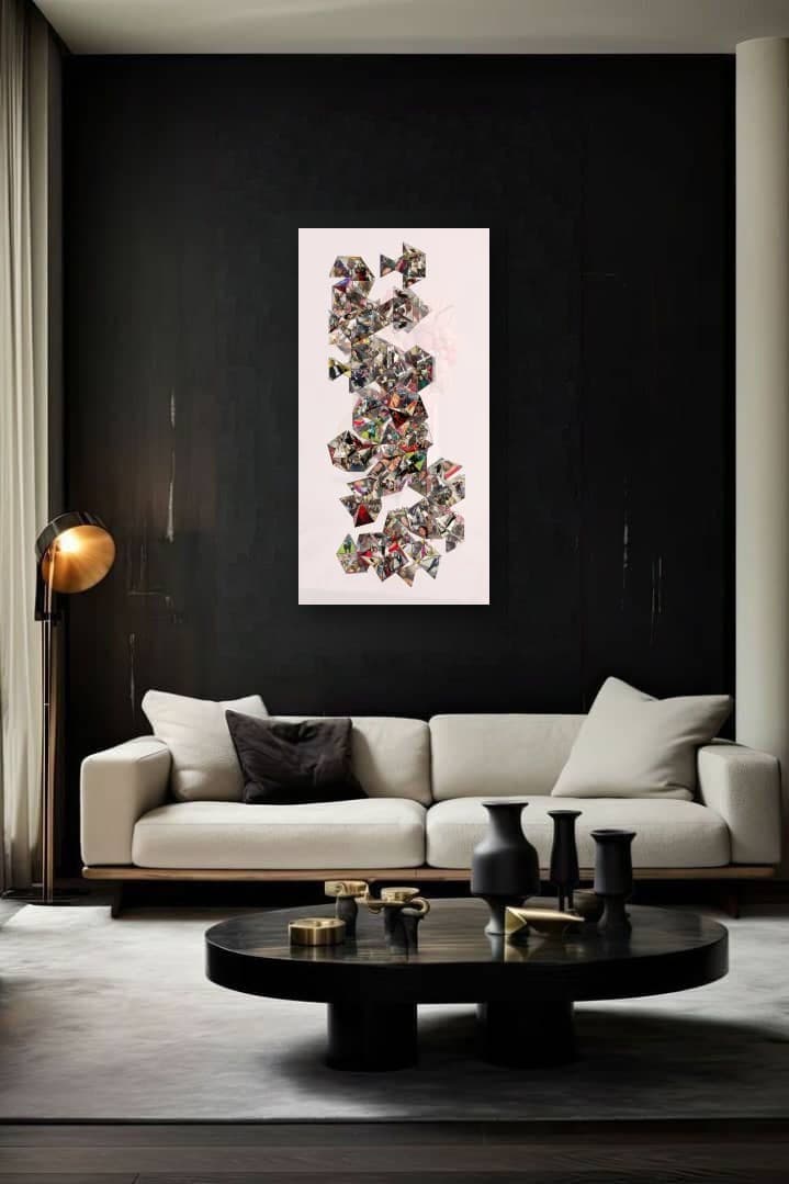 Me and Mine, the first custom collage, on the same wall